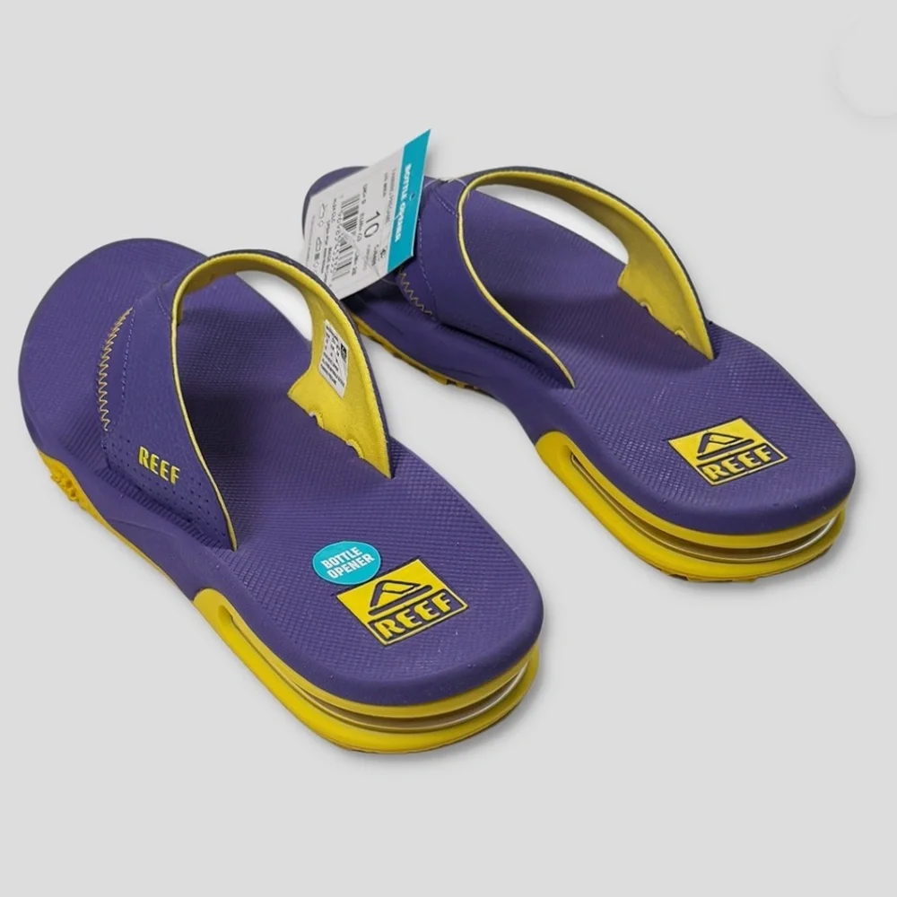 Reef Fanning Pregame / Tailgate Sandals  - NWT Mens 10 Purple / Gold - #48764-F4